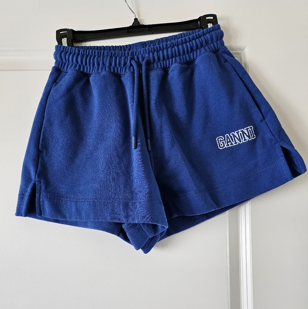 Ganni Royal Blue Relaxed Shorts